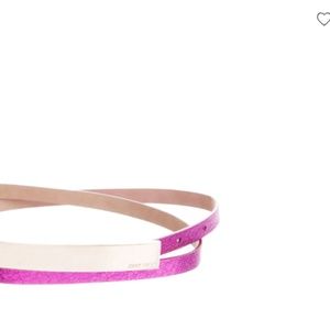 New Jimmy Choo Pink Leather Belt Italy 80 cm 32 in